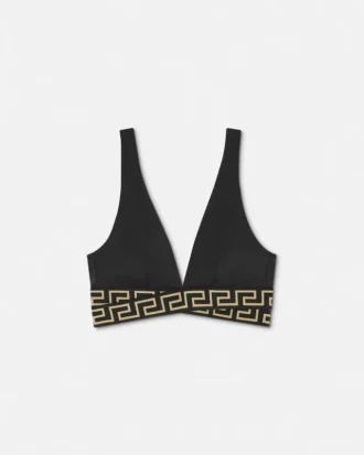 Żakardowy stanik bikini w kształcie trójkąta