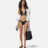 Żakardowy stanik bikini w kształcie trójkąta