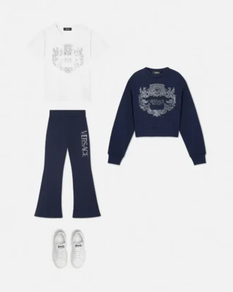 Bluza dziecięca Versace Milano z kryształami