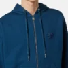 Bluza z kapturem i zamkiem błyskawicznym z haftowanym motywem