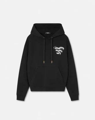 Bluza z kapturem z bawełnianego dżerseju z nadrukiem