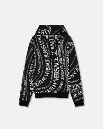 Bluza z kapturem z nadrukiem z bawełnianego dżerseju