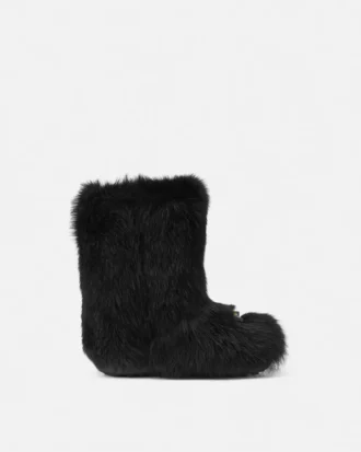 Buty z owczej skóry z kokardą Gianni