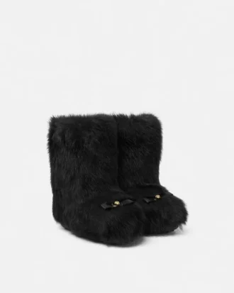 Buty z owczej skóry z kokardą Gianni
