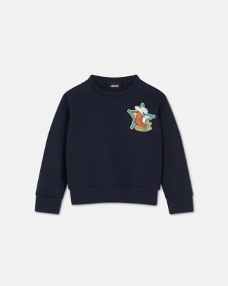 Dziecięca bluza z dzianiny bawełnianej z haftem