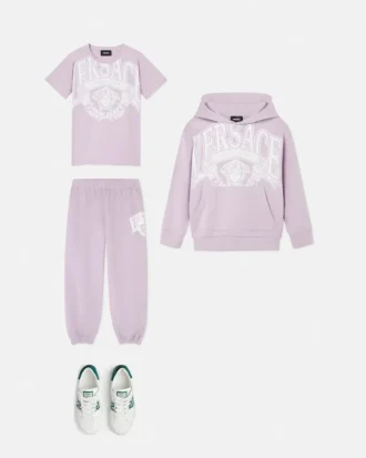 Bluza z kapturem z nadrukiem dla dzieci, wykonana z bawełnianego dżerseju