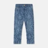 Dziecięce jeansy skinny z laserowym wzorem