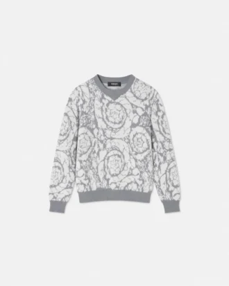 Dziecięcy sweter z dzianiny żakardowej z mieszanki bawełny