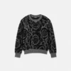 Dziecięcy sweter z dzianiny żakardowej z mieszanki bawełny