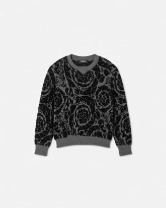 Dziecięcy sweter z dzianiny żakardowej z mieszanki bawełny