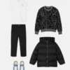 Dziecięcy sweter z dzianiny żakardowej z mieszanki bawełny