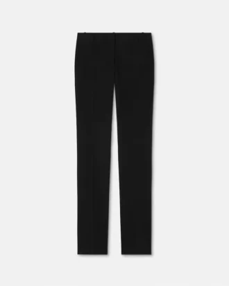 Elastyczne spodnie slim fit z gabardyny wełnianej