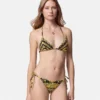 Góra bikini z nadrukiem, mieszanka nylonu