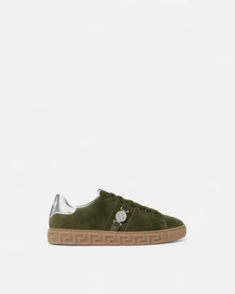 Greca Sneakers z zamszu z ozdobami