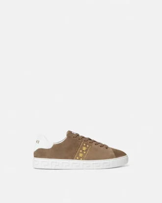 Greca Sneakers z zamszu z ozdobami