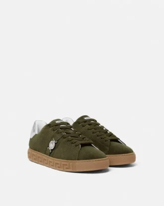 Greca Sneakers z zamszu z ozdobami