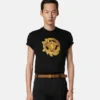 Haftowana koszulka slim fit z bawełnianego dżerseju