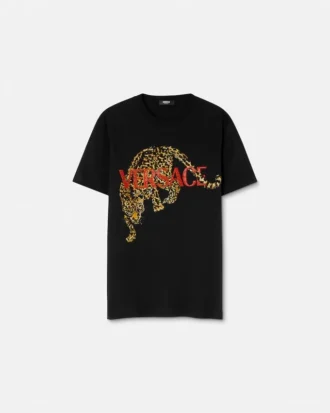 Haftowana koszulka Versace Leopard