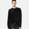 Haftowany sweter z dzianiny Barocco Leaf