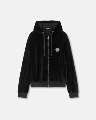 Hoodie z kapturem i zamkiem błyskawicznym z haftem