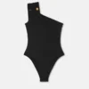Jednoczęściowy kostium kąpielowy z marszczeniem Safety Pin