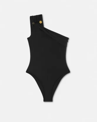 Jednoczęściowy kostium kąpielowy z marszczeniem Safety Pin