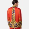 Jedwabna koszula Barocco Silk z barokowym wzorem geparda Lavallière