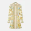 Jedwabna mini sukienka koszulowa Barocco Silk