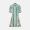Jedwabna mini sukienka koszulowa Barocco Silk