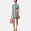 Jedwabna mini sukienka koszulowa Barocco Silk
