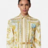 Jedwabna mini sukienka koszulowa Barocco Silk
