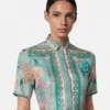 Jedwabna mini sukienka koszulowa Barocco Silk