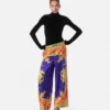 Jedwabne spodnie Cheetah Barocco Silk
