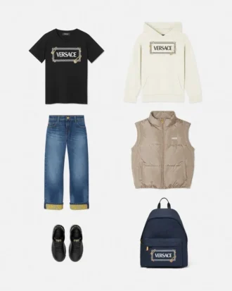 Kamizelka puchowa dla dzieci z logo Versace
