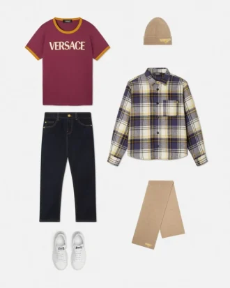 Koszula dziecięca Versace Milano Tartan