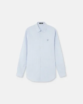 Koszula slim fit z bawełnianej popeliny w paski