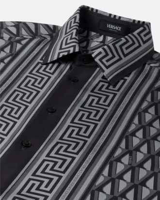 Koszula slim fit z nadrukiem z jedwabnej twillu