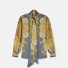 Koszula z jedwabiu Foulard Silk Lavallière w panterkę
