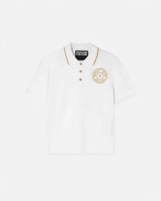 Koszulka polo z emblematem w kształcie litery V