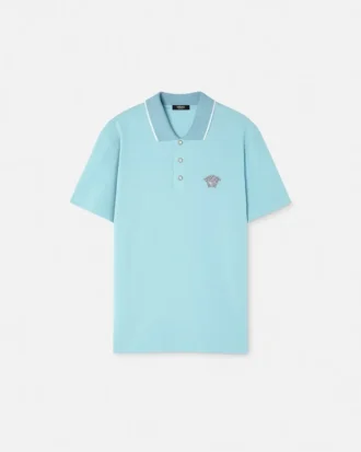 Koszulka polo z haftowanym logo Medusa