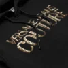 Krótka bluza z kapturem z kryształowym logo