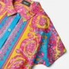 Krótka koszula dziecięca z nadrukiem z jedwabnej tkaniny twill