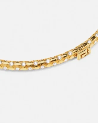 Kryształowy metalowy naszyjnik typu choker