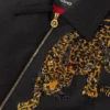Kurtka bluzonowa Versace Leopard z melanżowej wełny