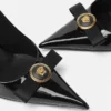 Lakierowane czółenka z kokardą Gianni 110 mm