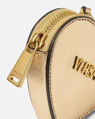 Metaliczna portmonetka Versace Tag