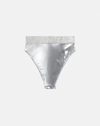 Metaliczne figi bikini