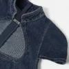 Mini sukienka jeansowa z logo instytucji