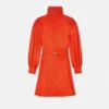 Mini sukienka z żakardowym wzorem V Allover Silk Lavallière