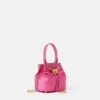 Mini torebka typu bucket z satyny La Medusa